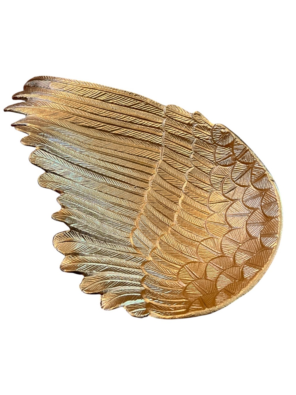 Gold Wing-Shaped Decorative Tray Bowl - Holiday Home Accent